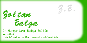 zoltan balga business card